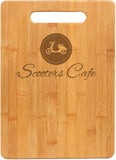 Personalized Bamboo Cutting Board with Handle - 13.75" x 9.75" Laser Engraved