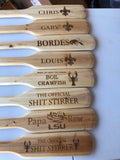 Crawfish/Seafood Cajun Cooking Paddle -  Laser Engraved/Personalized Wood Laser Engraved