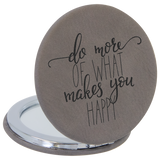 Laser Engraved Compact Mirror - Perfect gift or Promo Item!
