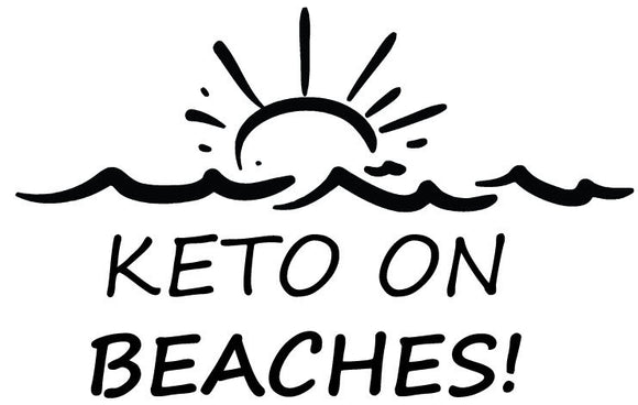 Keto On Beaches Stainless Steel tumbler with Lid - Laser Engraved/Powder Coated Laser Engraved